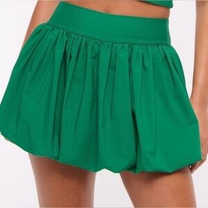 YPB (AF) Green Bubble Skirt - Flared Mini